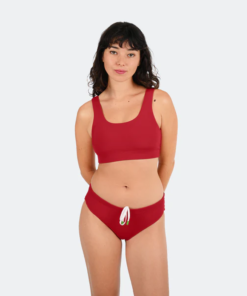 Women’s Flame U-Back Longline Swim Top – Supportive, Fully Lined, Recycled Fabric